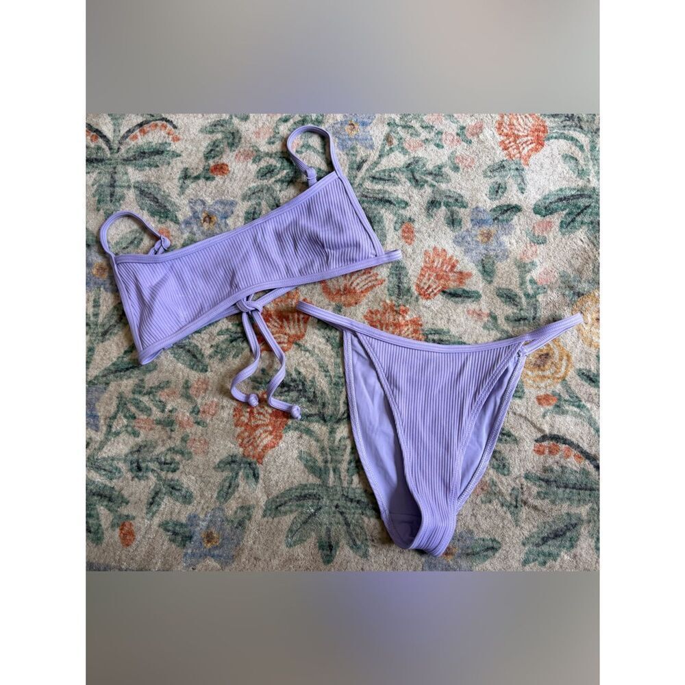 PACSUN Ribbed Bikini Small Top and XS Bottoms
